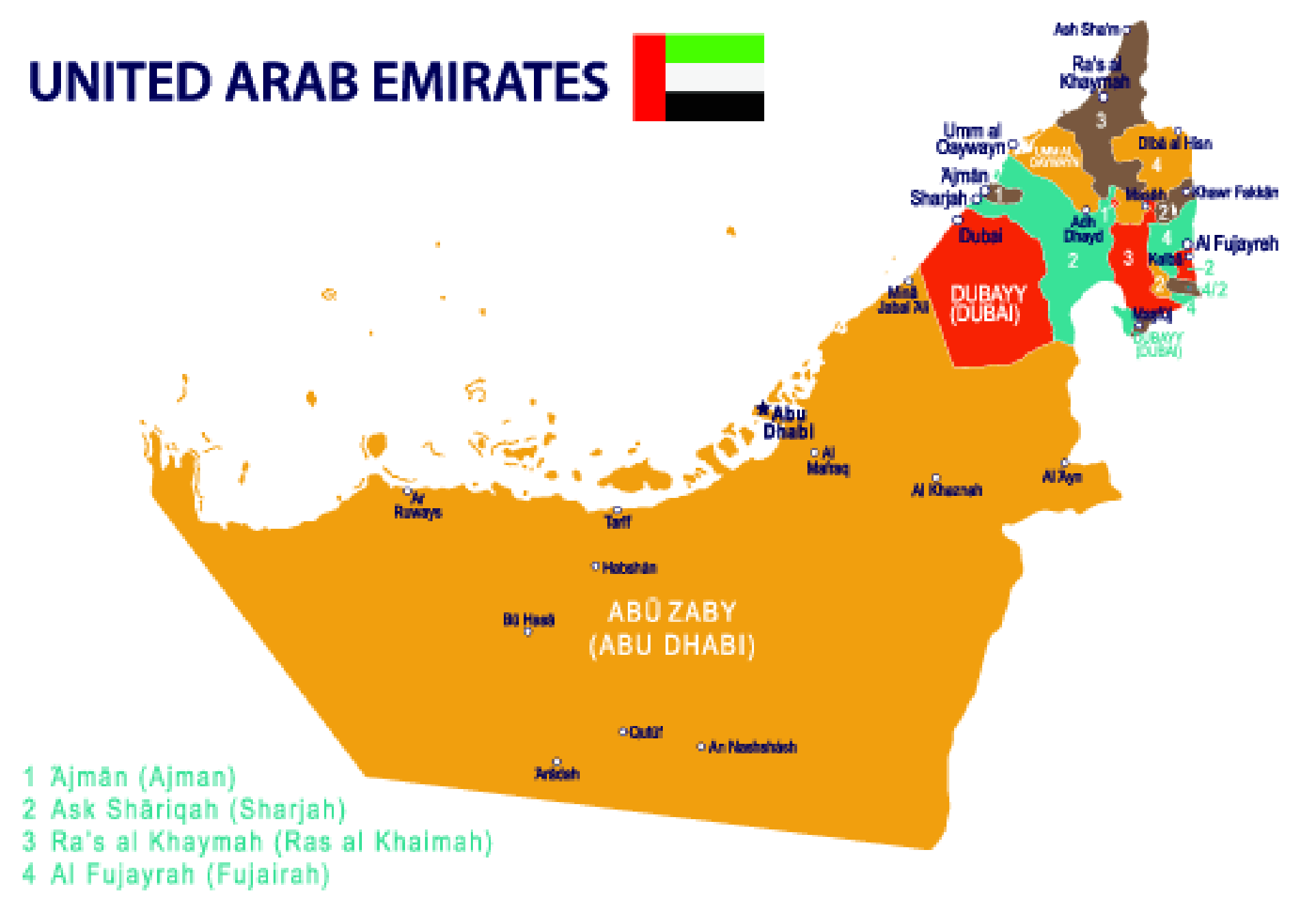 map united arab emirates