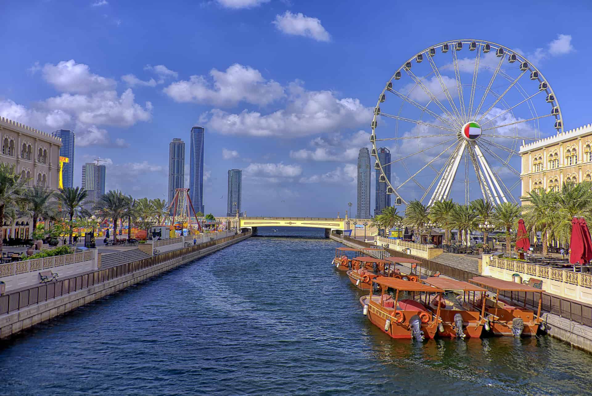 view of the canal of sharjah